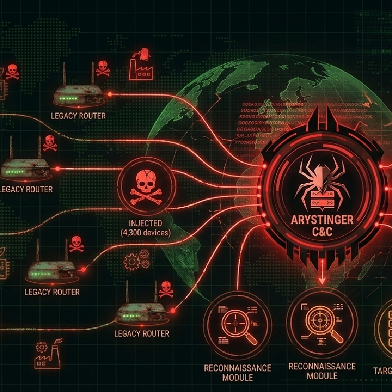 AryStinger — el Botnet que Convierte Routers de Hace una Década en Infraestructura de Reconocimiento Encubierto para Atacantes